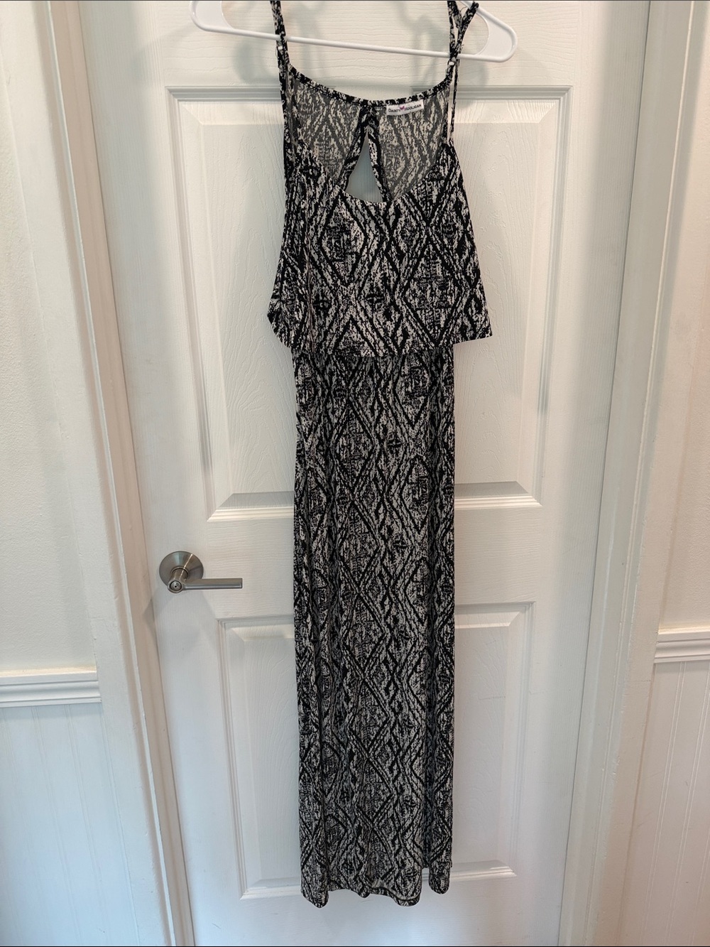 Dainty Hooligan Black and White Geometric Maxi Dress